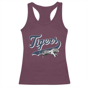 Funny Tiger Lover Sports Name Baseball Racerback Tank Top TS11 Maroon Print Your Wear