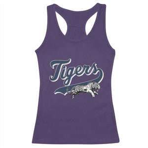 Funny Tiger Lover Sports Name Baseball Racerback Tank Top TS11 Purple Print Your Wear