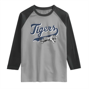 Funny Tiger Lover Sports Name Baseball Raglan Shirt TS11 Sport Gray Black Print Your Wear