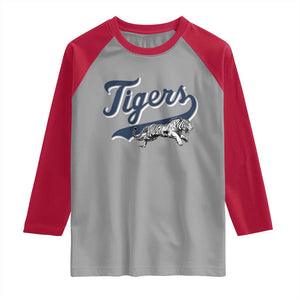 Funny Tiger Lover Sports Name Baseball Raglan Shirt TS11 Sport Gray Red Print Your Wear