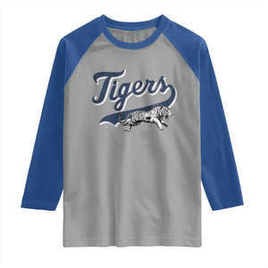 Funny Tiger Lover Sports Name Baseball Raglan Shirt TS11 Sport Gray Royal Print Your Wear