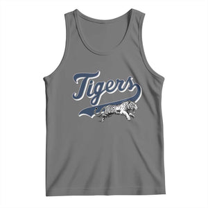 Funny Tiger Lover Sports Name Baseball Tank Top TS11 Black Heather Print Your Wear
