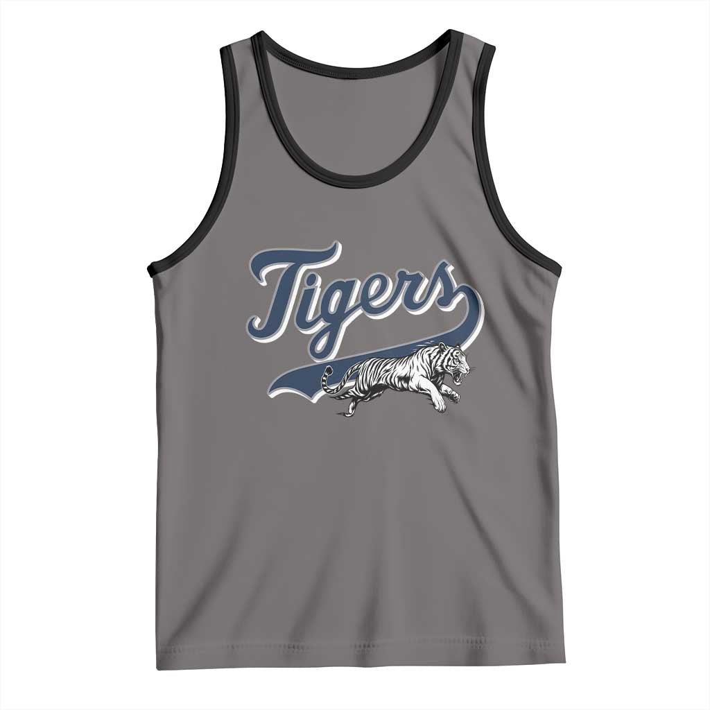 Funny Tiger Lover Sports Name Baseball Tank Top TS11 Deep Heather Black Print Your Wear