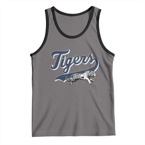 Funny Tiger Lover Sports Name Baseball Tank Top TS11 Deep Heather Black Print Your Wear