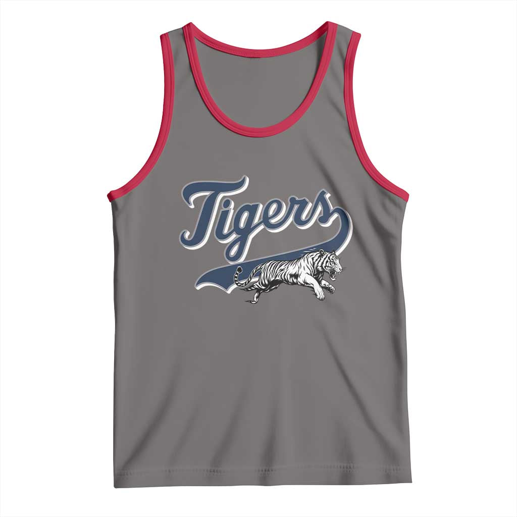 Funny Tiger Lover Sports Name Baseball Tank Top TS11 Deep Heather Red Print Your Wear