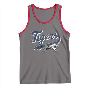 Funny Tiger Lover Sports Name Baseball Tank Top TS11 Deep Heather Red Print Your Wear