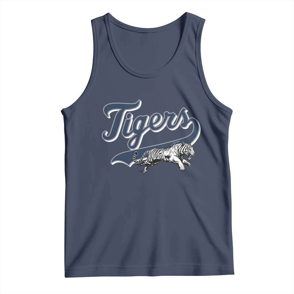Funny Tiger Lover Sports Name Baseball Tank Top TS11 Navy Print Your Wear