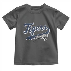 Funny Tiger Lover Sports Name Baseball Toddler T Shirt TS11 Dark Heather Print Your Wear