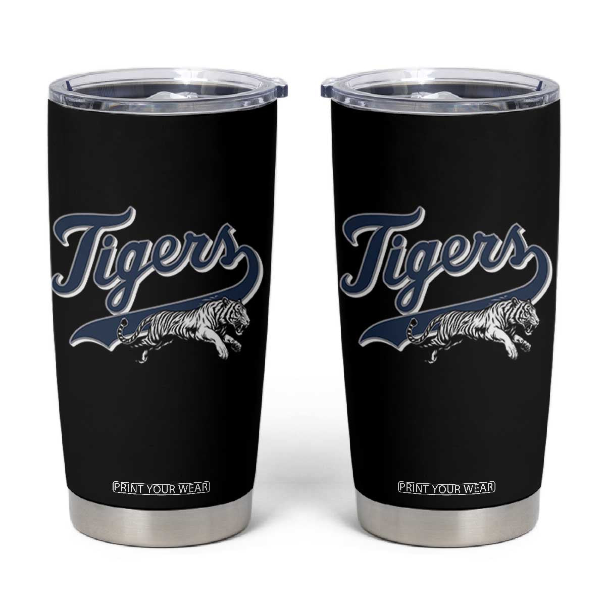 Funny Tiger Lover Sports Name Baseball Tumbler Cup TS11 Black Print Your Wear