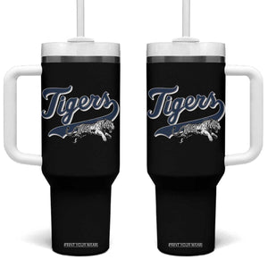 Funny Tiger Lover Sports Name Baseball Tumbler With Handle TS11 One Size: 40 oz Black Print Your Wear
