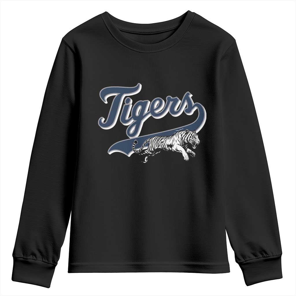 Funny Tiger Lover Sports Name Baseball Youth Sweatshirt TS11 Black Print Your Wear