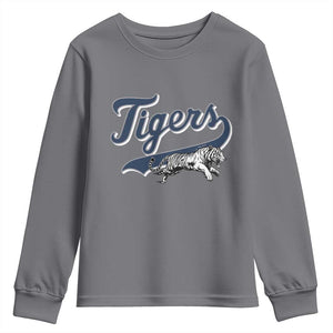 Funny Tiger Lover Sports Name Baseball Youth Sweatshirt TS11 Charcoal Print Your Wear