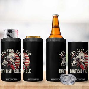 Funny Too Cool For British Rule 4 in 1 Can Cooler Tumbler George Washington USA American Flag 4th of July TS11 Print Your Wear
