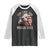 Funny Too Cool For British Rule Raglan Shirt George Washington USA American Flag 4th of July TS11 Black White Print Your Wear