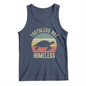 Funny Toothless Not Homeless Tank Top Vintage Turtle TS11 Navy Print Your Wear