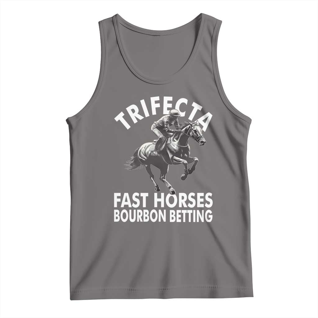 Funny Trifecta Fast Horses Bourbon Betting Tank Top Horse Racing Betting TS11 Deep Heather Print Your Wear