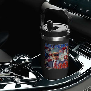 Funny Trump 4th of July Flip Straw Tumbler Make America Boom Again American Flag TS11 Print Your Wear