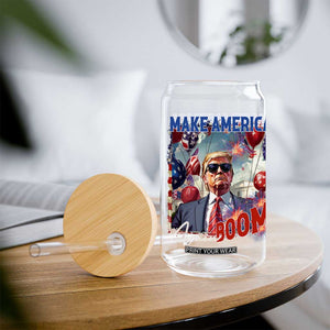 Funny Trump 4th of July Glass Can Make America Boom Again American Flag TS11 Print Your Wear