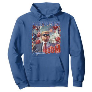 Funny Trump 4th of July Hoodie Make America Boom Again American Flag TS11 Royal Blue Print Your Wear