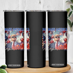 Funny Trump 4th of July Skinny Tumbler Make America Boom Again American Flag TS11 Print Your Wear