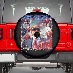 Funny Trump 4th of July Spare Tire Cover Make America Boom Again American Flag TS11 Black Print Your Wear