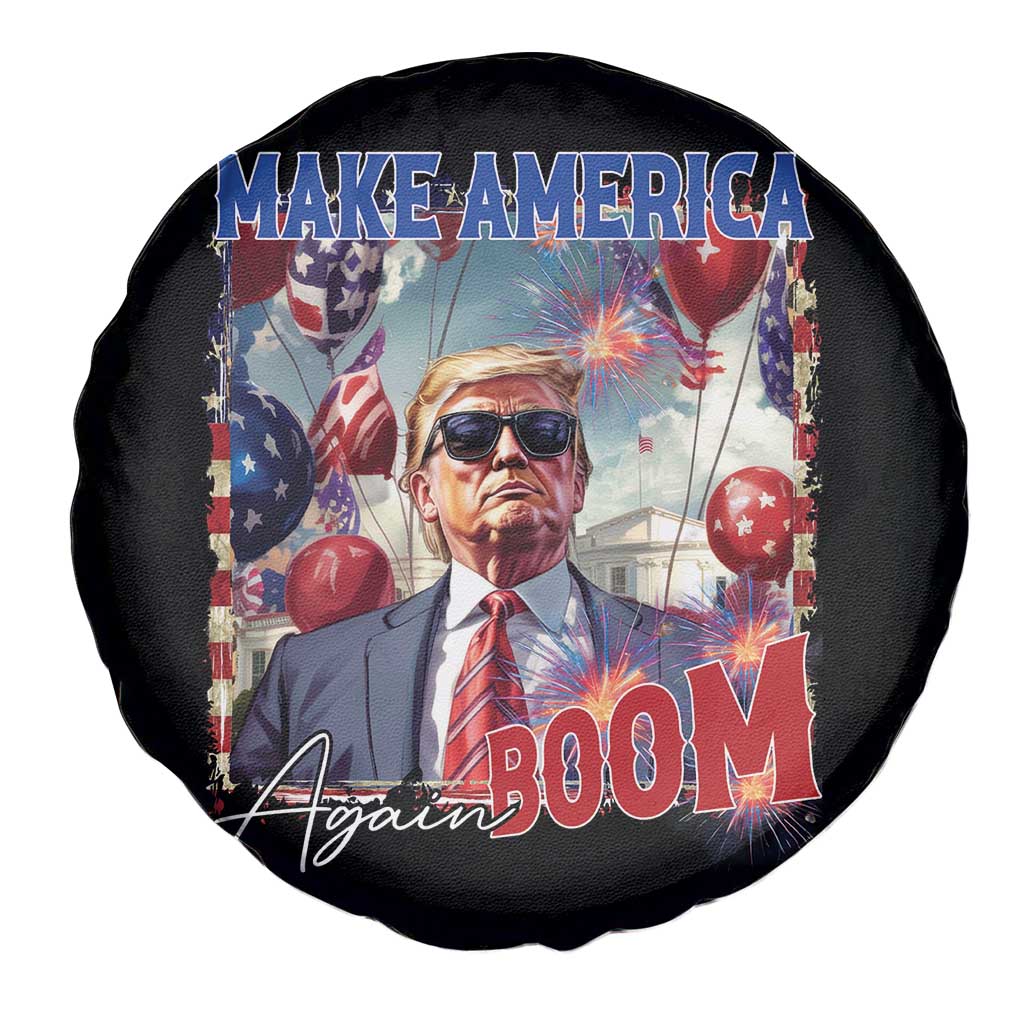 Funny Trump 4th of July Spare Tire Cover Make America Boom Again American Flag TS11 Print Your Wear