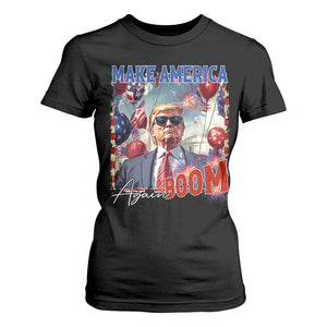 Funny Trump 4th of July T Shirt For Women Make America Boom Again American Flag TS11 Black Print Your Wear