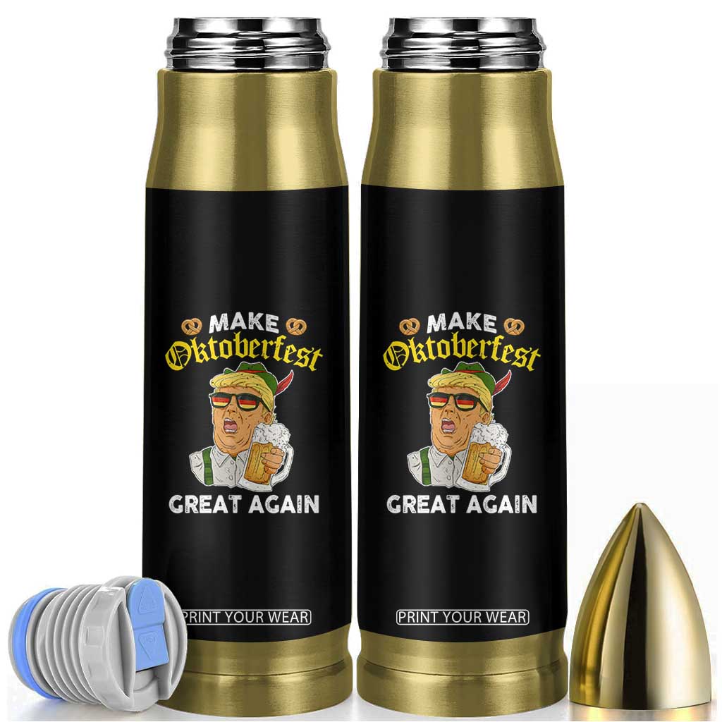 Funny Trump Beer Bullet Tumbler Make Oktoberfest Great Again Pretzels TS11 Black Print Your Wear