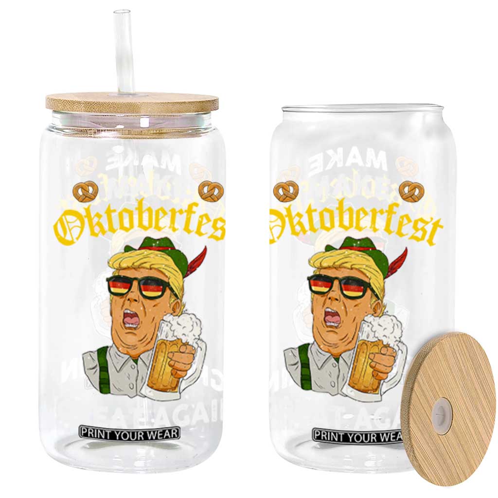 Funny Trump Beer Glass Can Make Oktoberfest Great Again Pretzels TS11 Black Print Your Wear