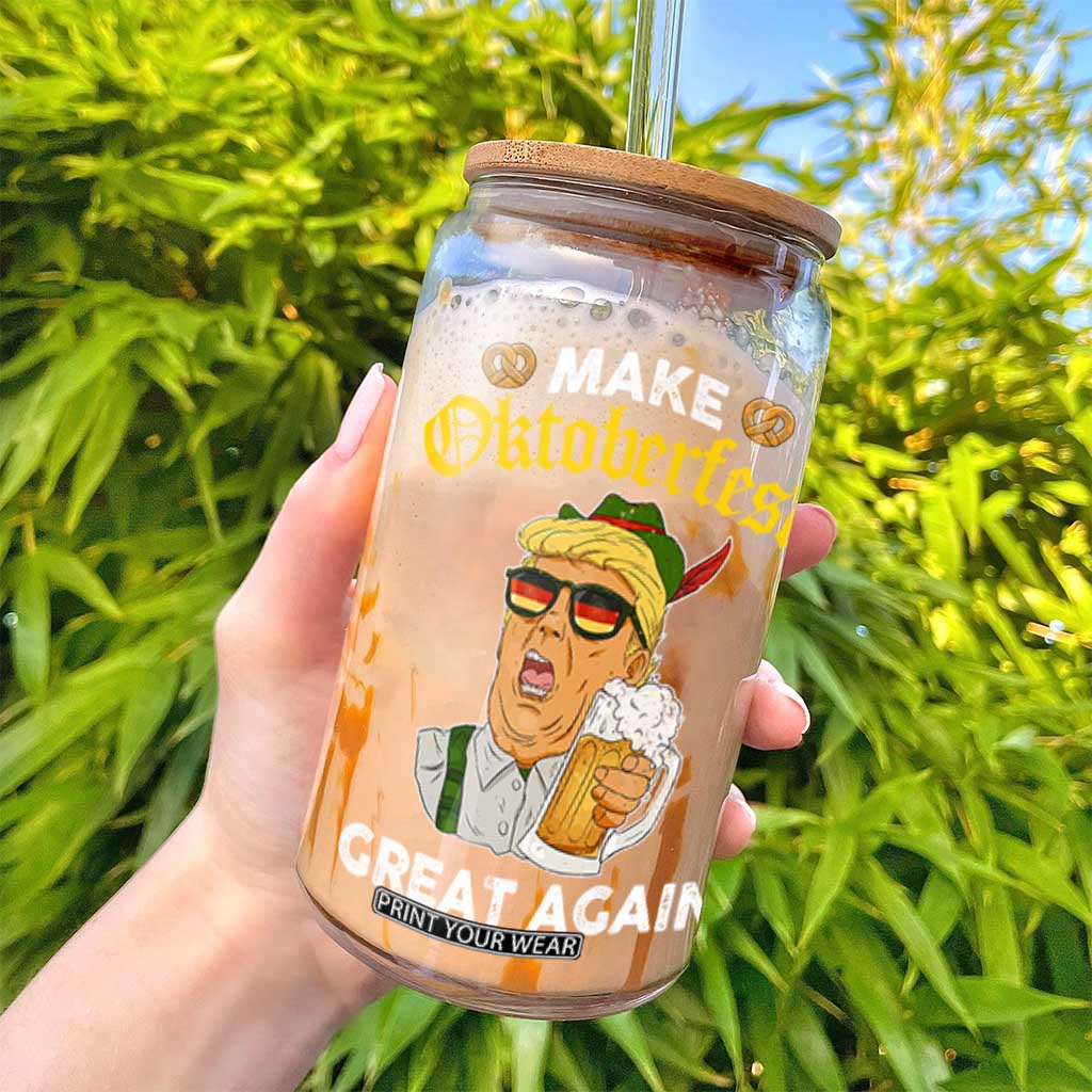 Funny Trump Beer Glass Can Make Oktoberfest Great Again Pretzels TS11 Print Your Wear