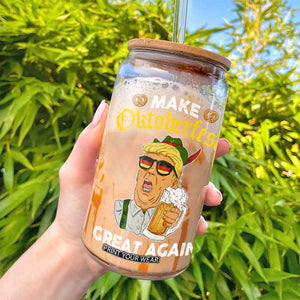 Funny Trump Beer Glass Can Make Oktoberfest Great Again Pretzels TS11 Print Your Wear