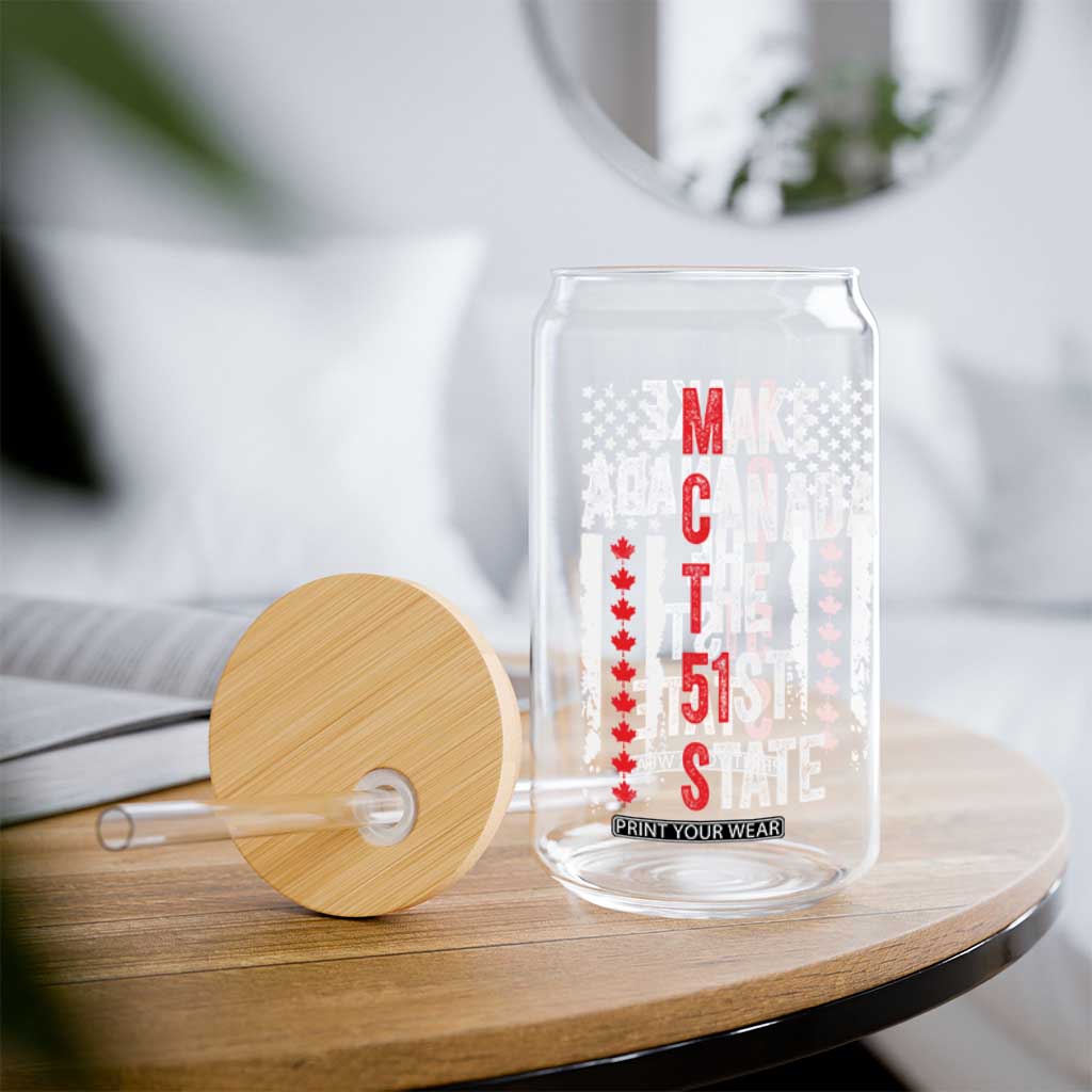 Funny Trump Make Canada 51st State Glass Can TS10 Print Your Wear