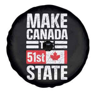 Funny Trump Make Canada 51st State Spare Tire Cover Canadian Flag TS10 Print Your Wear
