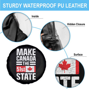 Funny Trump Make Canada 51st State Spare Tire Cover Canadian Flag TS10 Print Your Wear
