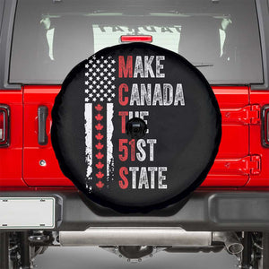 Funny Trump Make Canada 51st State Spare Tire Cover TS10 Black Print Your Wear