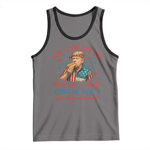 Funny Trump You Look Like The 4th Of July Makes Me Want A Hot Dog Real Bad Tank Top Trump Patriotic TS11 Deep Heather Black Print Your Wear