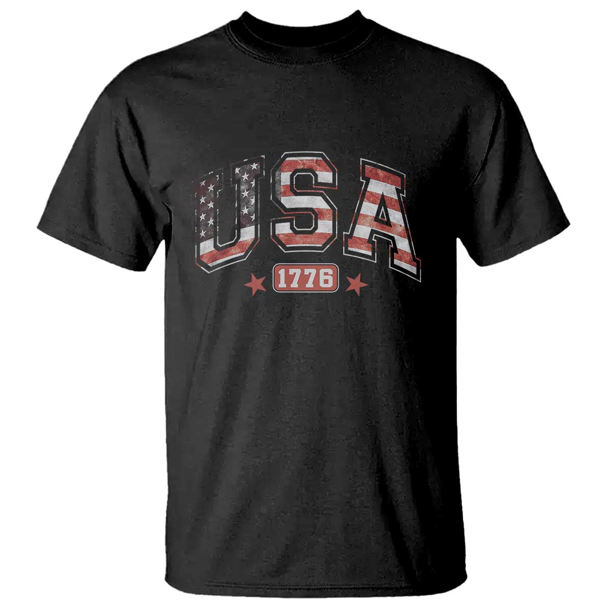 Funny USA 1776 Patriotic 4th of July American Flag T Shirt TS11 Black Print Your Wear