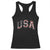 Funny USA Patriotic 4th of July American Flag Racerback Tank Top TS11 Black Print Your Wear