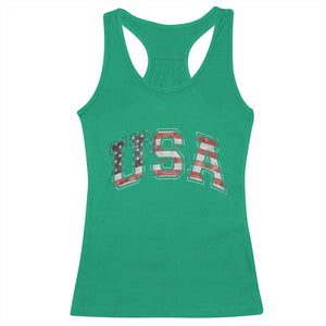Funny USA Patriotic 4th of July American Flag Racerback Tank Top TS11 Irish Green Print Your Wear
