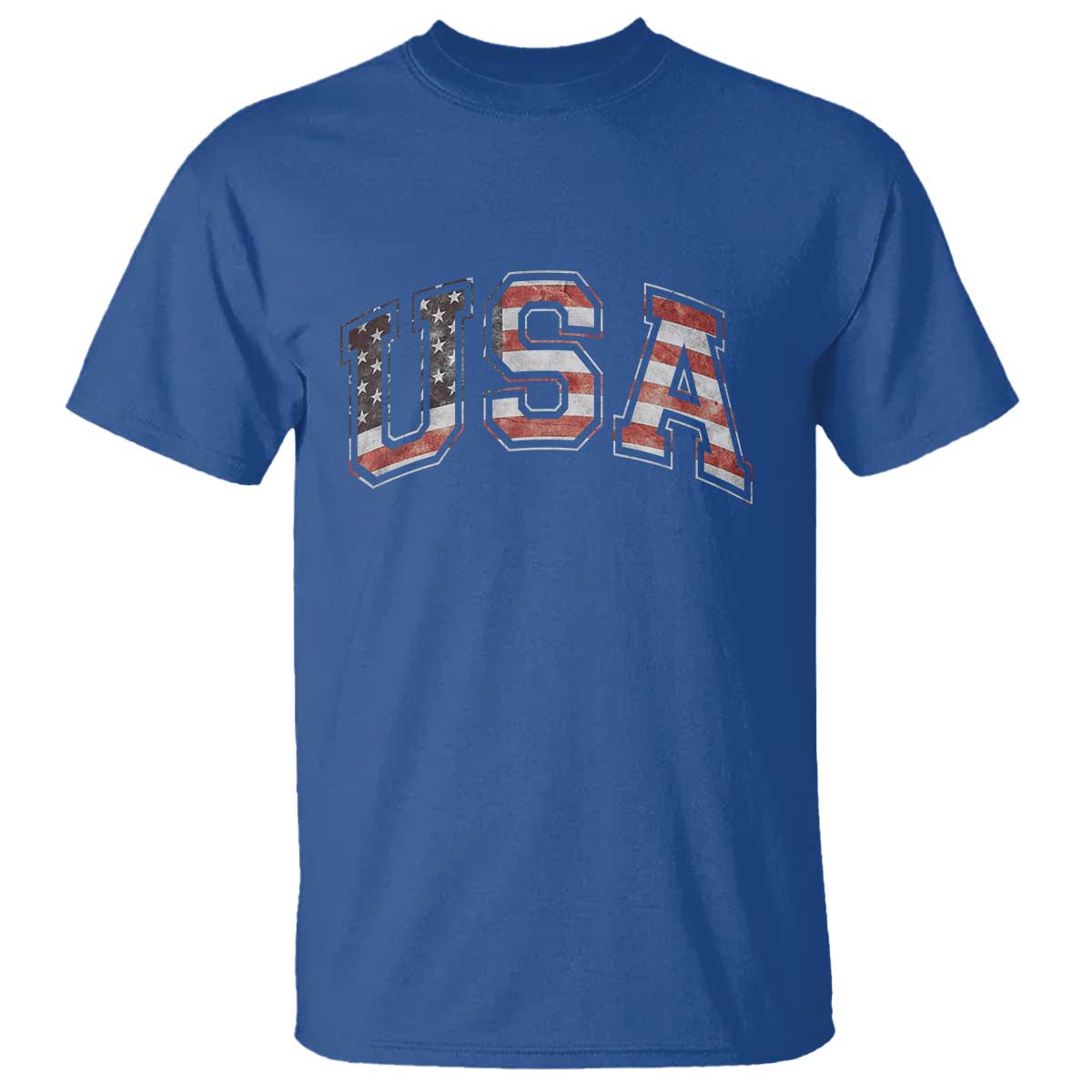 Funny USA Patriotic 4th of July American Flag T Shirt TS11 Royal Blue Print Your Wear