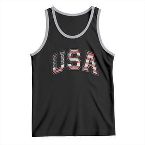Funny USA Patriotic 4th of July American Flag Tank Top TS11 Black Athletic Heather Print Your Wear