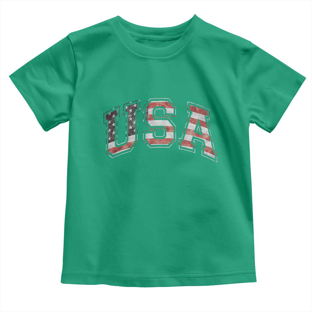 Funny USA Patriotic 4th of July American Flag Toddler T Shirt TS11 Irish Green Print Your Wear