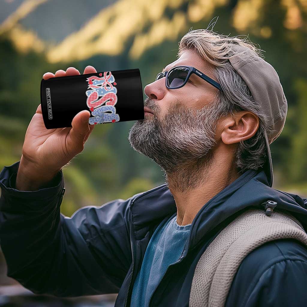 Funny USA Patriotic 4th of July Coquette Bow 4 in 1 Can Cooler Tumbler TS11 Print Your Wear