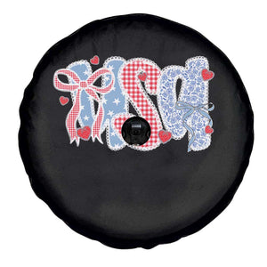 Funny USA Patriotic 4th of July Coquette Bow Spare Tire Cover TS11 Print Your Wear