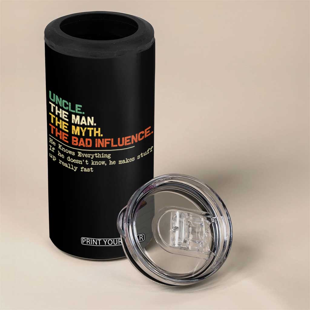 Funny Uncle 4 in 1 Can Cooler Tumbler Best Funny Uncle Fathers Day TS10 Print Your Wear