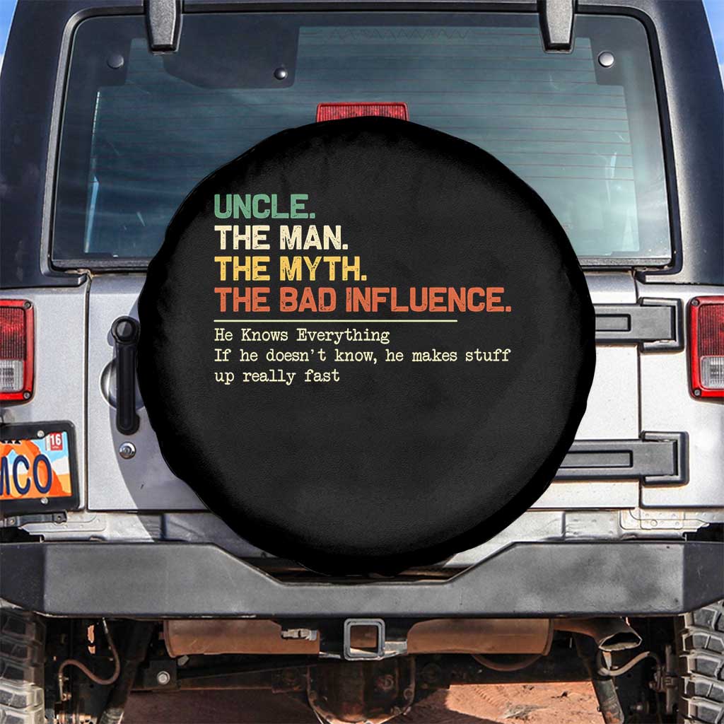 Funny Uncle Spare Tire Cover Best Funny Uncle Fathers Day TS10 No hole Black Print Your Wear