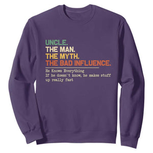 Funny Uncle Sweatshirt Best Funny Uncle Fathers Day TS10 Purple Print Your Wear