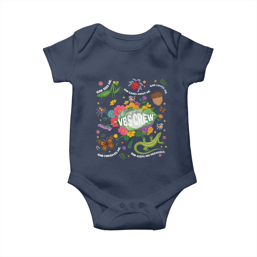 Funny VBS Crew Vacation Bible VBS Teacher Christian School 2025 Baby Onesie TS11 Navy Print Your Wear