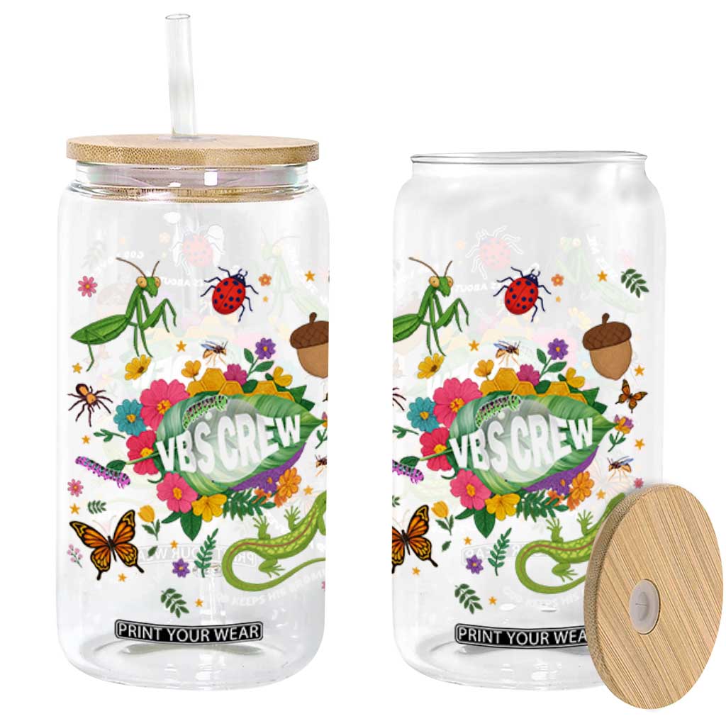 Funny VBS Crew Vacation Bible VBS Teacher Christian School 2025 Glass Can TS11 Black Print Your Wear