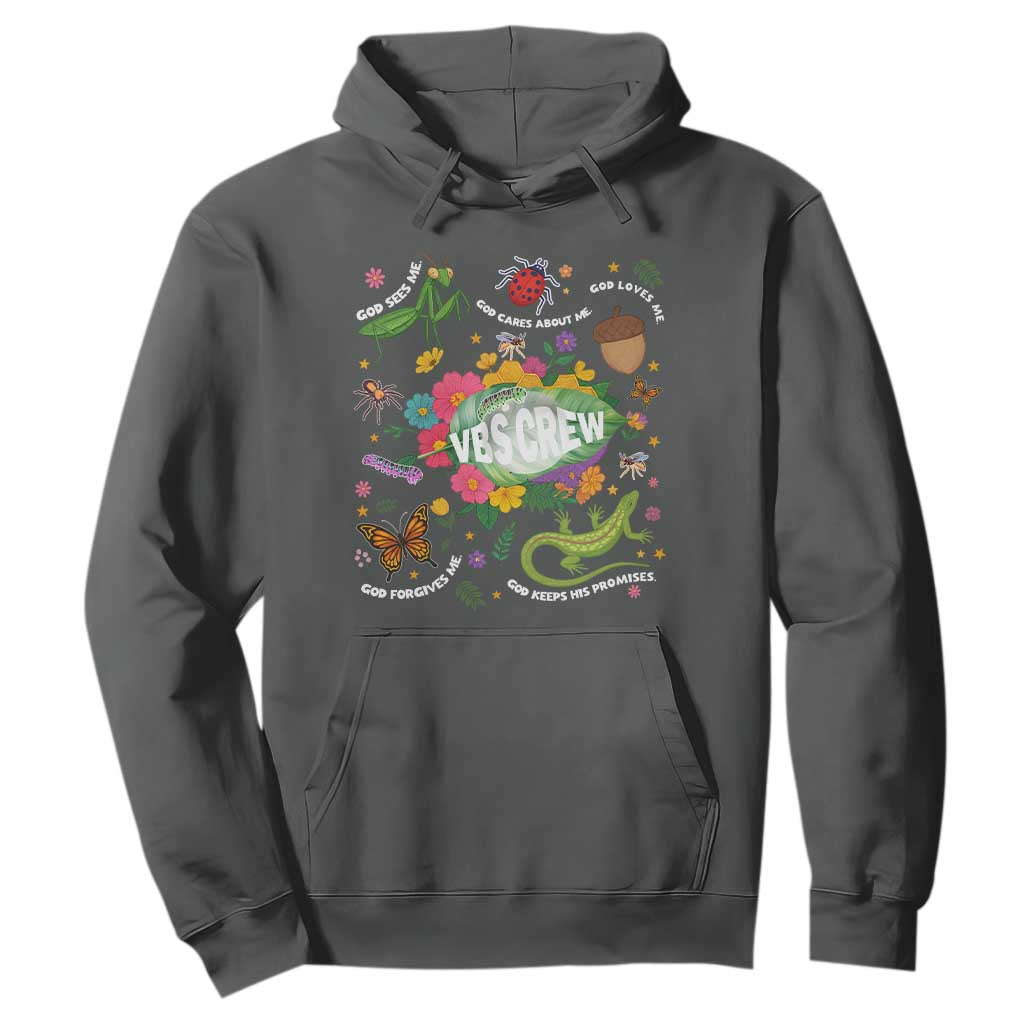 Funny VBS Crew Vacation Bible VBS Teacher Christian School 2025 Hoodie TS11 Dark Heather Print Your Wear